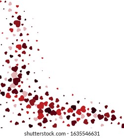 Vector colorful background with hearts for Valentine's day.