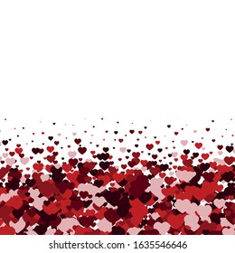 Vector colorful background with hearts for Valentine's day.