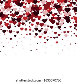 Vector colorful background with hearts for Valentine's day.