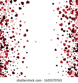 Vector colorful background with hearts for Valentine's day.