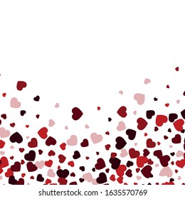 Vector colorful background with hearts for Valentine's day.