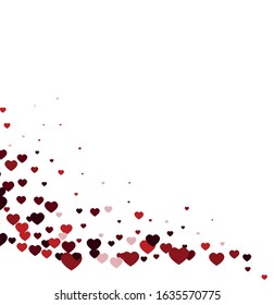 Vector colorful background with hearts for Valentine's day.