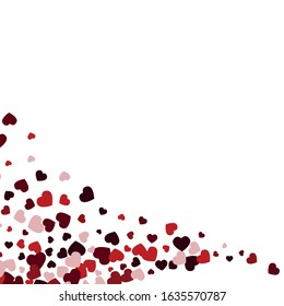 Vector colorful background with hearts for Valentine's day.