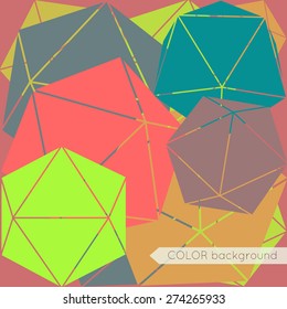Vector colorful background hexagon
