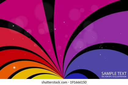 Vector colorful background illustration spreading - Abstract rainbow colored background template