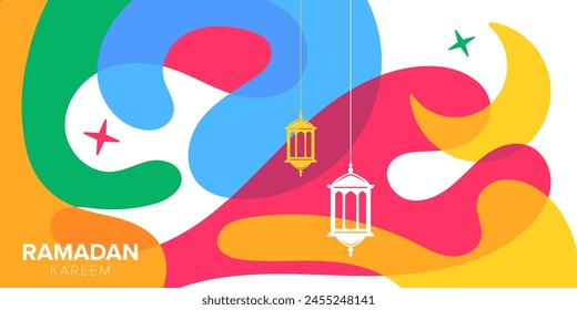 Vector Fondo colorido para diseño de colección de ramadán