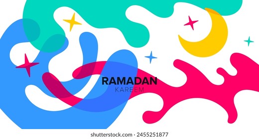 Vector Fondo colorido para el tema de la colección de ramadán