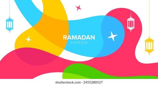 Vector Colorful background for ramadan greeting card collection design