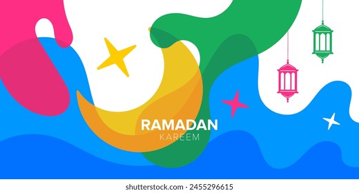 Vektorgrafik Bunte Hintergrund für ramadan Grußkarte Design Kollektion