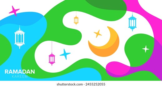 Vector Colorful background for ramadan theme