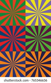 vector colorful background rays from the center Complementary Colors