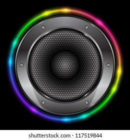 Vector colorful background with Sound Speaker