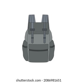 Vector Colorful Backpacks. Backpacks for schoolchildren, students, travellers and tourists. Back to School rucksack flat vector illustrations isolated on white.
