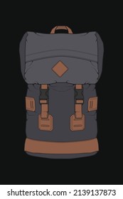 Vector Colorful Backpacks. Backpacks for schoolchildren, students, travellers and tourists. Back to School rucksack flat vector illustrations isolated on white.
