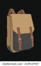 Vector Colorful Backpacks. Backpacks for schoolchildren, students, travellers and tourists. Back to School rucksack flat vector illustrations isolated on white.
