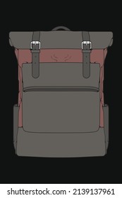 Vector Colorful Backpacks. Backpacks for schoolchildren, students, travellers and tourists. Back to School rucksack flat vector illustrations isolated on white.
