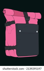 Vector Colorful Backpacks. Backpacks for schoolchildren, students, travellers and tourists. Back to School rucksack flat vector illustrations isolated on white.
