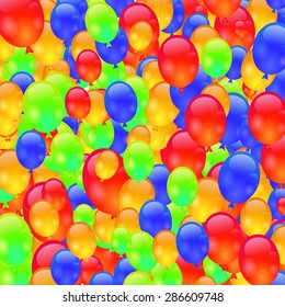 Vector Colorful Ballons Background. Set of Colorerd Ballons.