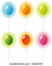 Vector Colorful Balloons Set