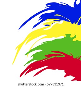 Vector colorful banner. Artistic abstract background. Funny paint