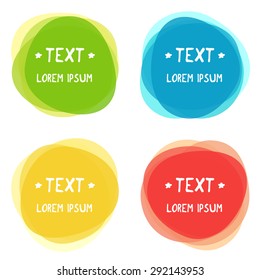 Pancartas con colores vectoriales