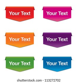 vector colorful banners, labels
