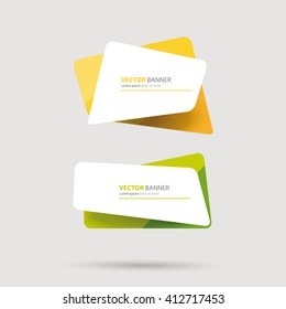 Vector colorful banners set.