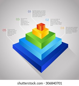 Vector colorful bar diagram, graph, chart, background for web design or presentation and infographic.