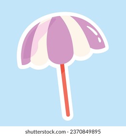 Vector colorful beach umbrellas for protection from summer beach heat.