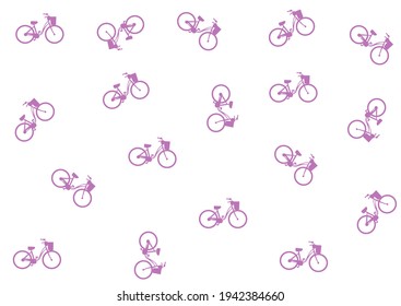 vector colorful bicycle pattern illustration, wallpaper and background
