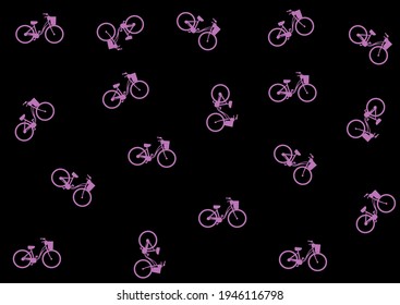 vector colorful bicycle pattern illustration, wallpaper and background

