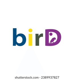 Vector colorful bird logo design svg