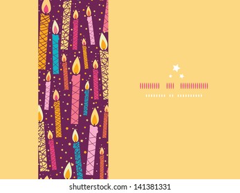 Vector colorful birthday candles horizontal seamless pattern background