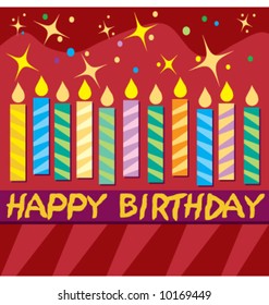 Vector colorful birthday card
