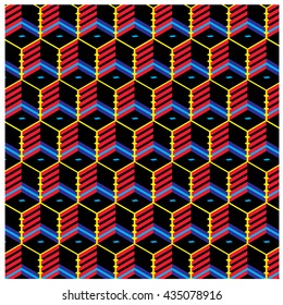 Vector colorful blocks pattern design background. Vibrant and gradient colors for design background and materials