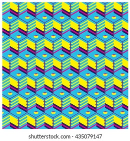 Vector colorful blocks pattern design background. Vibrant and gradient colors for design background and materials