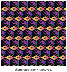 Vector colorful blocks pattern design background. Vibrant and gradient colors for design background and materials