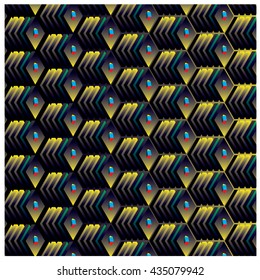 Vector colorful blocks pattern design background. Vibrant and gradient colors for design background and materials