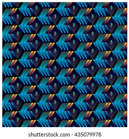 Vector colorful blocks pattern design background. Vibrant and gradient colors for design background and materials