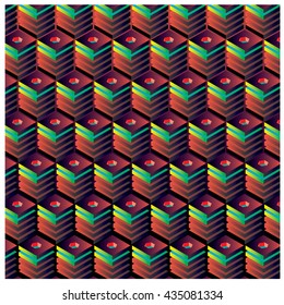 Vector colorful blocks pattern design background. Vibrant and gradient colors for design background and materials