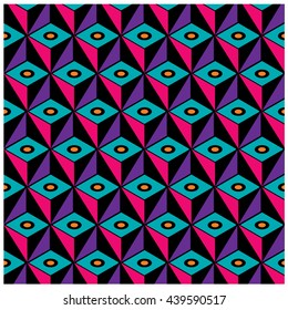 Vector colorful blocks and triangle design background. Vibrant colors for design background and materials