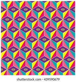 Vector colorful blocks and triangle design background. Vibrant colors for design background and materials