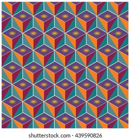 Vector colorful blocks and triangle design background. Vibrant colors for design background and materials