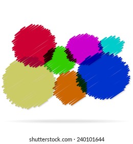 Vector colorful blots on a white background