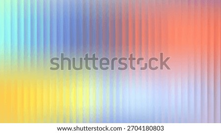Vector Colorful Blurred Holographic Gradient background. Ribbed glass texture. Pastel Gradient bg. Glossy Ripple Stripes
