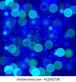 Vector Colorful Blurred Light Background. Abstract Blue Light Pattern.