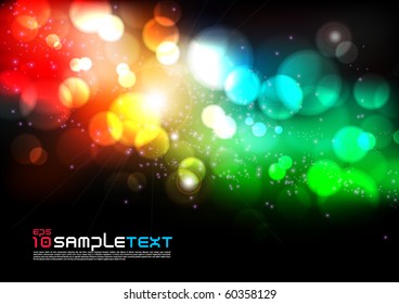 Vector Colorful Blurry Lights
