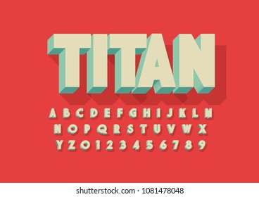 Vector of colorful bold font and alphabet