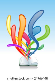 vector of colorful book