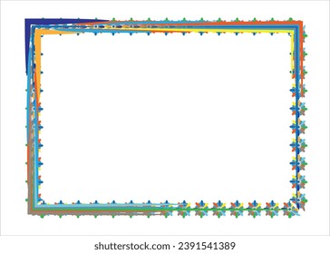 Vector colorful border or photo frame design